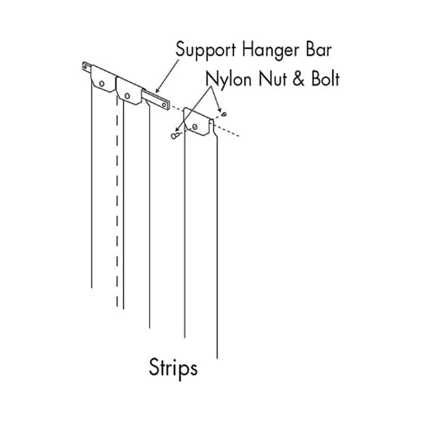 401Sc8085090Strip Curtain, 8 X 90 For - Part No 401Sc8085090